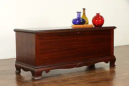 Traditional Vintage Mahogany Cedar Blanket Chest, Trunk, or Bench, Lane #36079