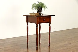 Sheraton Antique 1835 Cherry Farmhouse Nightstand or Lamp Table #36341