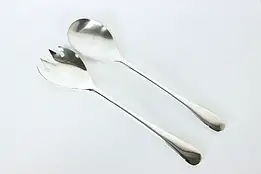 Silverplate Vintage Salad Serving Set, Spoon & Fork, Sheffield England #37200