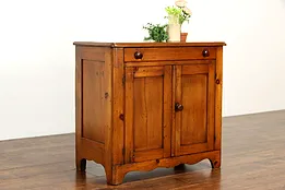 Country Pine Antique Farmhouse Small Chest Washstand, Nightstand, Commode #37039