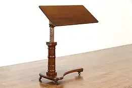 Victorian Antique Adjustable Standing Bed or Tableside Reading Table Desk #37202