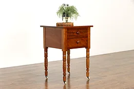 Sheraton Antique 1825 Cherry Farmhouse End Table or Nightstand #36846