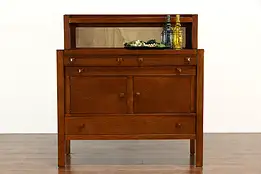 Arts & Crafts Mission Oak Antique Craftsman Sideboard Server, Mirror #37748