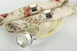 Set of 4 Silverplate Vintage Napkin Rings #37776