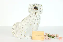 Staffordshire Antique 1950's English Ceramic Dog with Note #38328