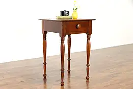 Sheraton Antique 1825 Farmhouse Birch End, Lamp Table, Nightstand #34819