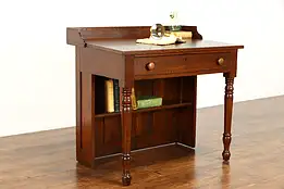 Victorian Farmhouse Antique Schoolmaster Desk, Gallery & Bookshelf #37084