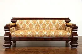 Sofa, Flame Mahogany, New Upholstery #37600