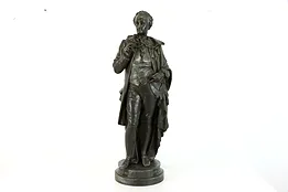 Spelter Antique Victorian Sculpture, Goethe after Rietschel #39038
