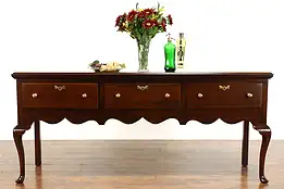 Georgian Mahogany Vintage Sideboard, Hall Console or Bar, Henkel-Harris #38280