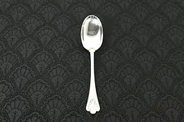 English Sterling Silver Antique 1908 Dressing Serving Spoon, JR London #29239