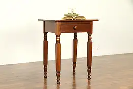 Victorian Antique 1860 Cherry Lamp Table or Nightstand #32084