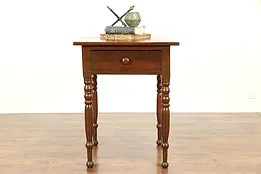 Cherry Antique 1830 Sheraton End or Lamp Table or Nightstand, Ohio #31023