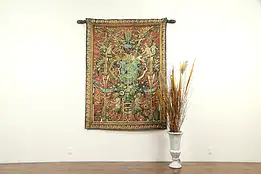 Vintage French Tapestry, King Sigismond of Krakow, Poland with Rod #31633