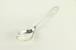 Victorian Antique Silverplate Shell Serving Spoon, Young Lady, H & S #31547