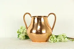 Copper Antique Farmhouse Two Handled Pot, Hand Hammered & Dovetailed #35542