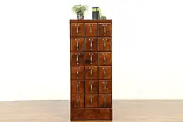 File or Collector Cabinet Antique 18 Drawers, Original Hardware  #30925