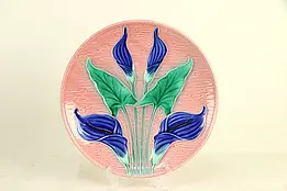 Majolica 10" Hand Painted Calla Lilly Plate #30201