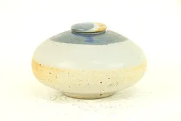 Art Pottery Vessel & Lid, Light Glaze Covered Jar, Bruce Bodden #30482