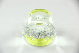 Paperweight, Faceted Itailian Blown Glass, Signature Cane #25125