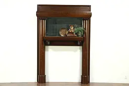 Oak Antique Architectural Salvage Fireplace Mantel, Signed Titanic Family #28213