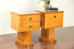 Midcentury Modern Pair of 1960 Vintage Scandinavian Nightstands #29690