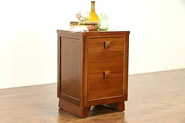 Midcentury Modern 1950's Vintage Walnut Nightstand #30932