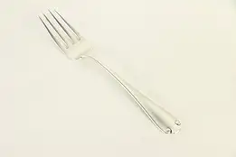 Tiffany Signed Flemish Pattern Antique Sterling Silver Serving Meat Fork #30199