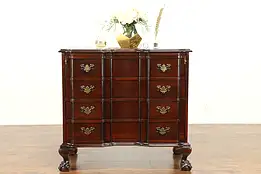 Blockfront Georgian Vintage Mahogany Hall or Bachelor Chest, Maddox #31210