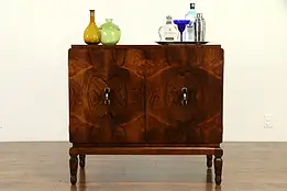 French Art Deco Antique Rosewood Server, Huntboard, Bar Cabinet  #31818