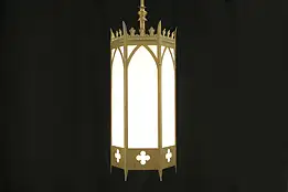 Gothic Antique Hexagonal 1920 Light Fixture, Church Salvage #32222