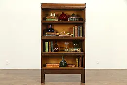Oak Antique Craftsman 4 Stack Lawyer Bookcase, Globe Wernicke #32318