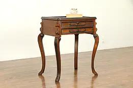 Victorian Antique Rosewood & Ebony Marquetry Dressing Table or Vanity #32372