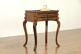 Victorian Antique Rosewood & Ebony Marquetry Dressing Table or Vanity #32372