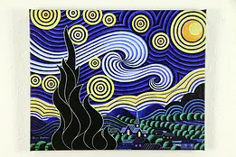 The Starry Night after Van Gogh Canvas Print, Signed Bruce Bodden #32541