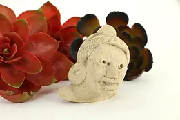 Mayan Pre-Columbian Style Miniature Terracotta Red Clay Head Age Unknown #32849