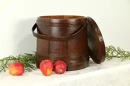 Country Farmhouse Kitchen Antique Firken or Sugar Bucket #33079