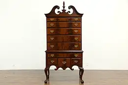 Georgian Design Mahogany Antique Highboy or Chest on Chest #33242