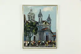 Santa Barbara Cathedral in Quito, Ecuador, Oil Painting, Rhonda Salguero  #33268