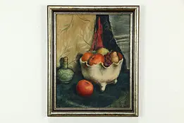 Still Life Fruit Original Oil Painting, Basil Orlov 1943 #33269