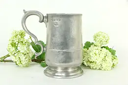 Victorian English Pewter Quart Mug or Tankard Royal Stamps Imperial B3 #33427