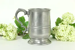 Victorian English Pewter Pint Mug or Tankard William IV B5 #33429