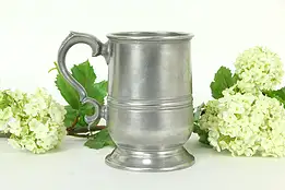 Victorian English Pewter Pint Mug or Tankard William IV B5 #33429