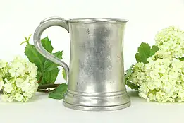 Victorian English Pewter Pint Mug or Tankard Railway Inn James Yates  B6 #33430