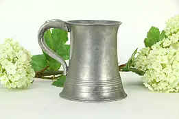 Victorian English Pewter Half Pint Mug or Tankard, Royal Stamp B9 #33433