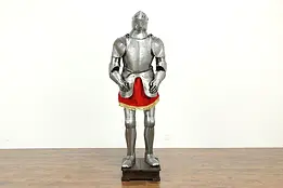 Set of Vintage Engraved Steel Armor & Stand, Toledo Spain #33514