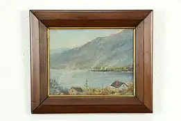 False Creek Vancouver Antique Oil Painting 12", J Rennie 1904 #33533