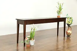 Oak Quarter Sawn Craftsman Antique Hall Console, Sofa or Plant Table #33823