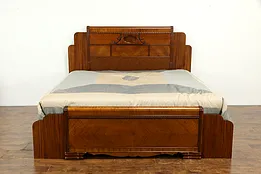 Art Deco Waterfall Vintage King Size Bed #34317