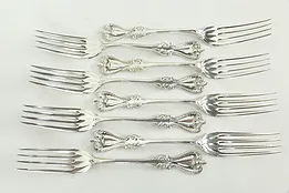 Towle Old Colonial Sterling Silver Set of 8 Dinner Forks, One Shorter #34477